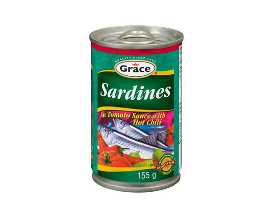 Grace Kennedy Sardines Tomato Sauce with Hot Chili, 155g Can - 155g