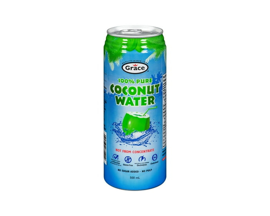 Grace 100% Pure Coconut Water, 500 ml Can - 500 mL