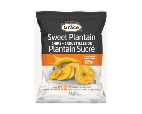 Grace Sweet Plantain Chips, 85g Bag - 85g