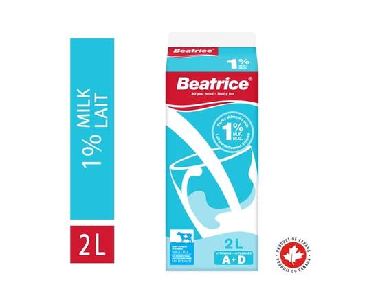 Beatrice 1% Milk - 2L