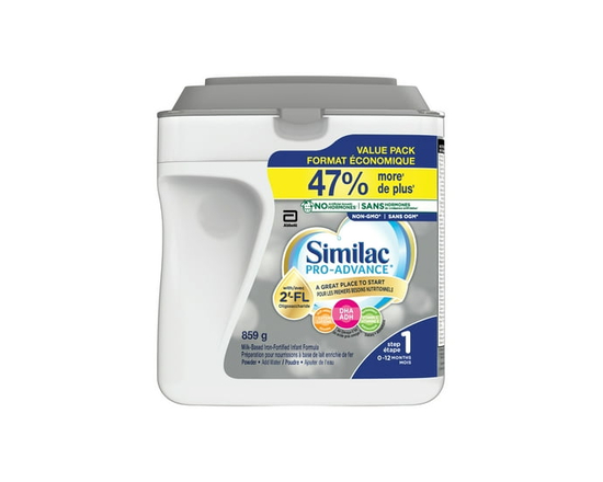 Similac Pro-Advance Avec 2′-FL, Étape 1, Préparation Pour Nourrissons, Facile À Digérer, 0 - 12 Mois, Poudre, 859 g - 859 g