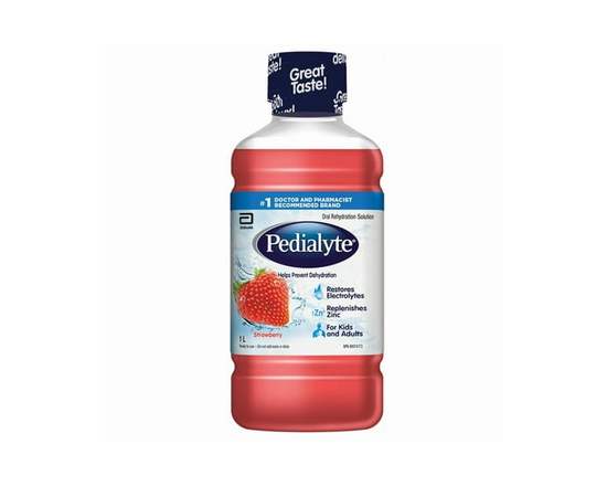 Pedialyte Electrolyte Oral Rehydration Solution, Strawberry, 1L Bottle - 1 L