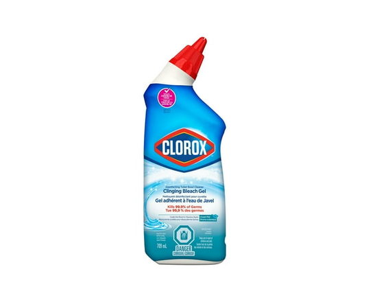 Clorox Toilet Bowl Cleaner, Clinging Gel with Bleach, Ocean Mist Scent, 709 mL - 709 mL