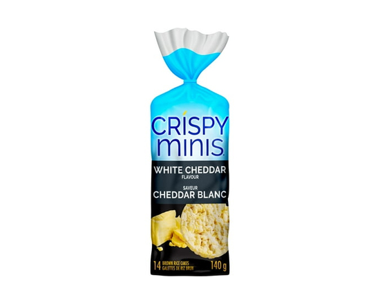 Quaker Crispy Minis White Cheddar Flavour Large Brown Rice Cakes - 140g