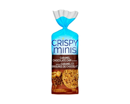 Quaker Crispy Minis Caramel Chocolate Chip Flavour Large Brown Rice Cakes - 199 g