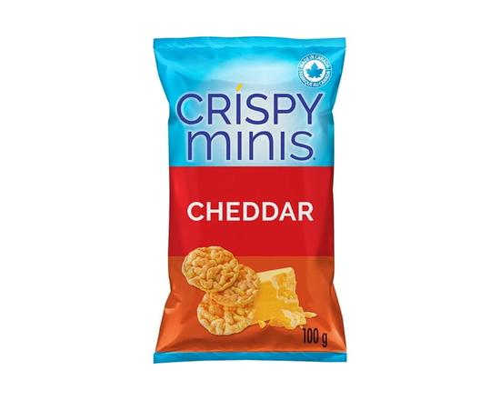 Quaker Crispy Minis Brown Rice Chips Cheddar Cheese 100g - 100 g