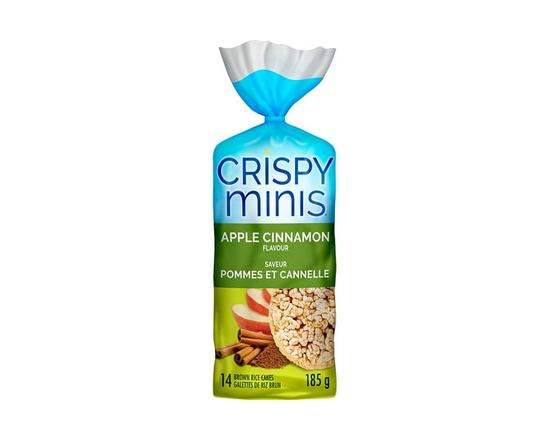 Quaker Crispy Minis Apple Cinnamon Flavour Large Brown Rice Cakes - 185 g