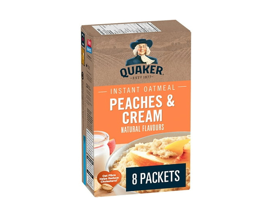 Quaker Peaches & Cream Flavour Instant Oatmeal - 264g