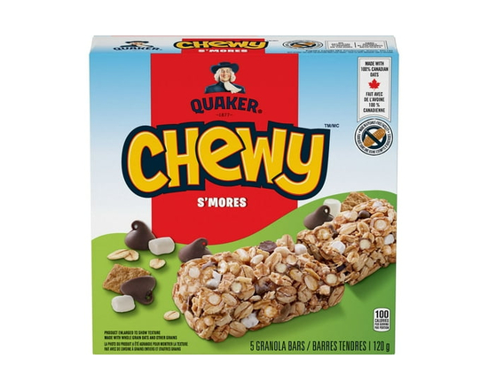 Quaker Chewy Granola Bars - S'mores 5 granola bars - 120g