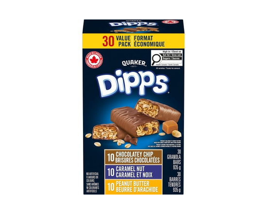 Quaker Dipps Granola Bars Variety, 30 Granola bars - Large Format