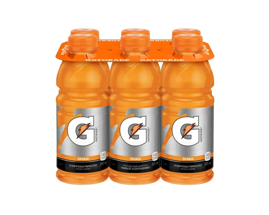 Gatorade Orange Boisson pour Sportifs 6 x 591 mL, Bouteilles - 6x591mL