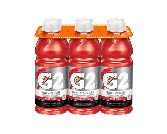 Gatorade G2 Punch aux Fruits Boisson pour Sportifs 6 x 591 mL, Bouteilles - 6x591mL