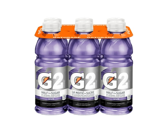Gatorade G2 Raisin Boisson pour Sportifs 6 x 591 mL, Bouteilles - 6x591mL
