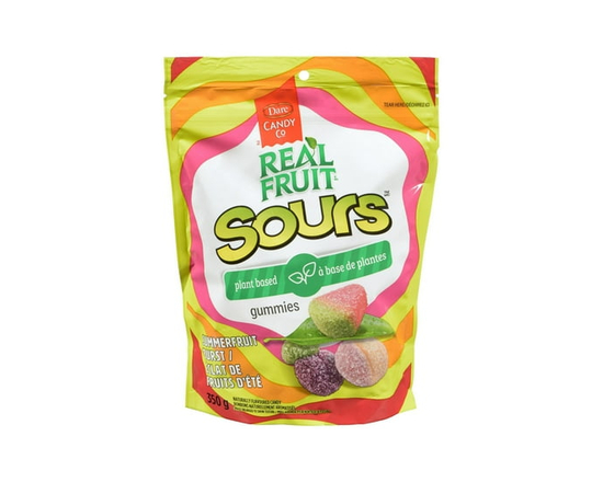 REALFRUIT Sours Summerfruit Burst Candy, Dare Real Fruit - 350 g