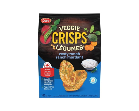 Dare Veggie Crisps Zesty Ranch, 100g - 100 g