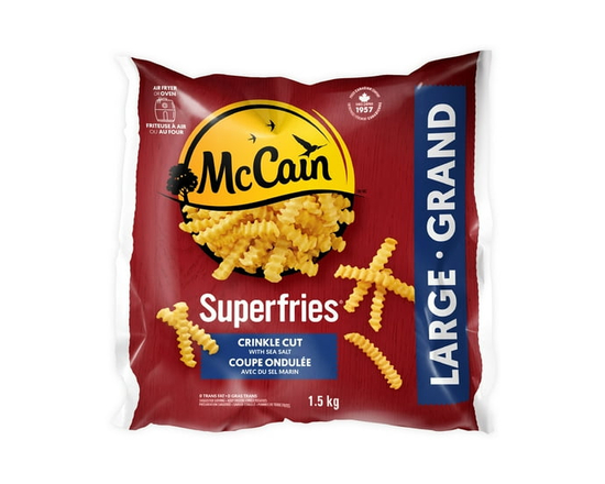 McCain® Superfries® Crinkle Cut Frozen Fries - 1.5 kg
