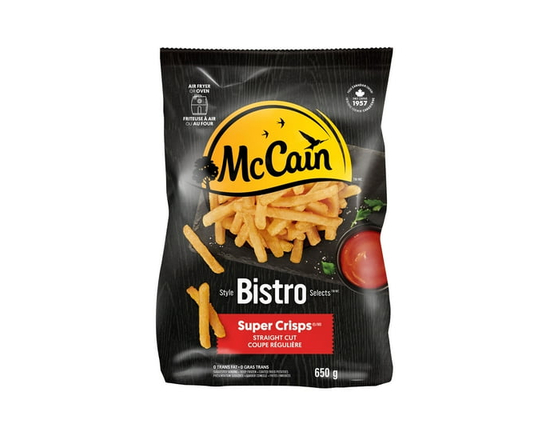 McCain® Bistro Selects™ Super Crisps® Straight Cut French Fries, Made in Canada from domestic and imported ingredients - 650g