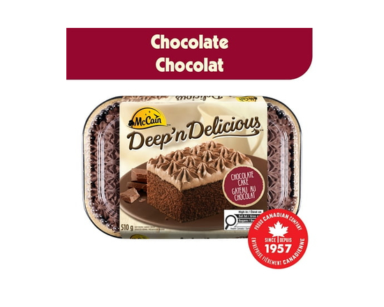 McCain® Deep'n Delicious® Chocolate Cake, Made in Canada from domestic and imported ingredients - 510g