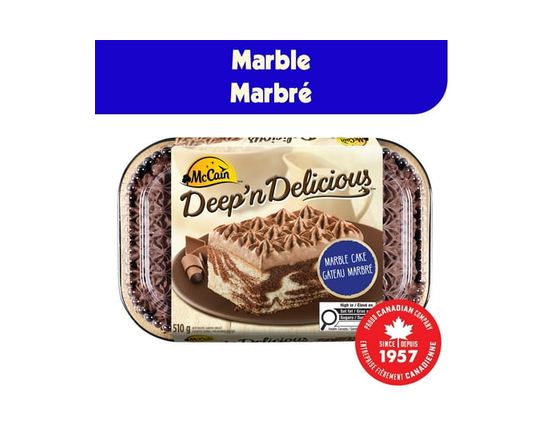 McCain® Deep'n Delicious® Marble Cake, Made in Canada from domestic and imported ingredients - 510g