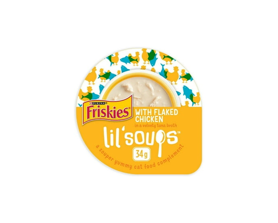 Purina Friskies Lil' Soups Flaked Chicken, Cat Treats 34g - 34 g