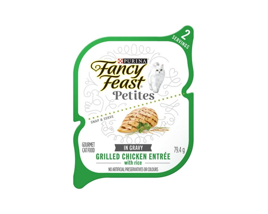 Purina Fancy Feast Petites Entrée de Poulet Grillé avec Riz Nourriture pour Chat Gourmet 79,4g - 79.4 g