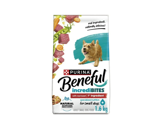 Beneful IncrediBites pour Petits Chiens au Vrai Bœuf, Nourriture Sèche pour Chiens 1.6kg - 1.6 kg