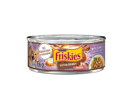 Friskies Riche en Sauce Bouchées avec Dinde en Sauce Savoureuse - 156 g
