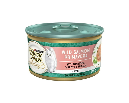 Fancy Feast Medleys Pâté Saumon Sauvage Primavera, Nourriture Humide pour Chats 85 g - 85 g