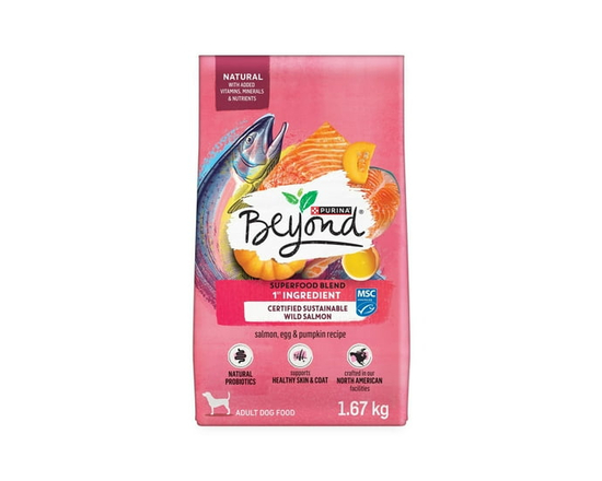 Beyond Superfood Blend Wild Caught Salmon, Egg & Pumpkin Recipe, Dry Dog Food 10.2kg - 1.67 kg