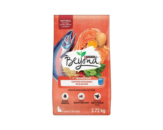 Beyond Simply Salmon & Whole Brown Rice Recipe, Dry Cat Food 2.72kg - 2.72 kg