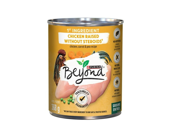 Beyond Sans Grains Recette de Poulet, de Carottes et de Petits Pois Nourriture Humide pour Chiens 368g - 368 g