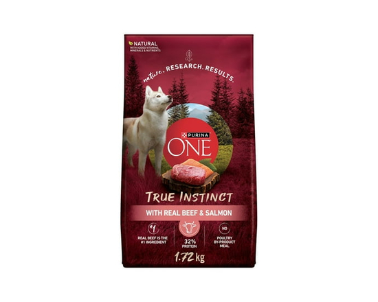Purina ONE True Instinct Beef & Salmon, Dry Dog Food 1.72kg - 1.72 kg