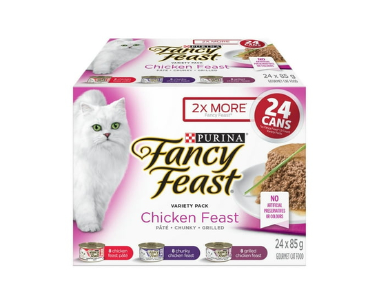 Fancy Feast Chicken Feast Cat Food Variety Pack - 85 g x 24