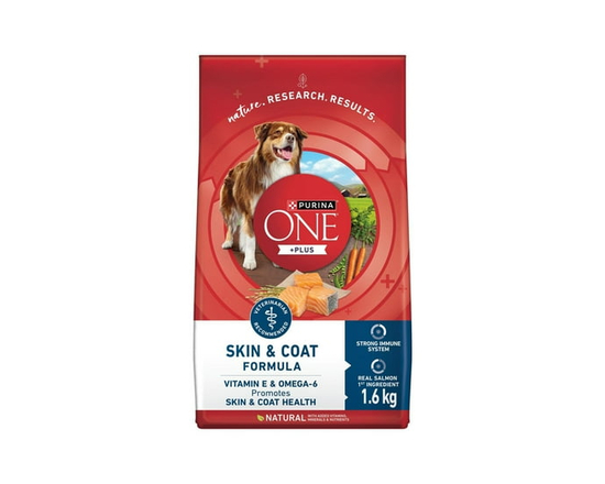 Purina ONE +Plus Skin & Coat Salmon, Dry Dog Food - 1.6 kg