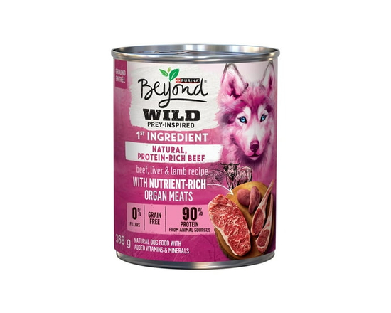 Beyond Wild Beef, Liver & Lamb Recipe, Wet Dog Food 368 g - 368 g