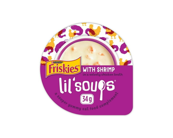Purina Friskies Avec saumon sockeye dans un bouillon de poulet velouté, Gâteries pour Chats Humide, 34G - 34 g