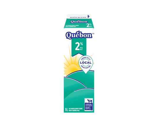Québon Lait Partiellement Écrémé 2 % - 1 L