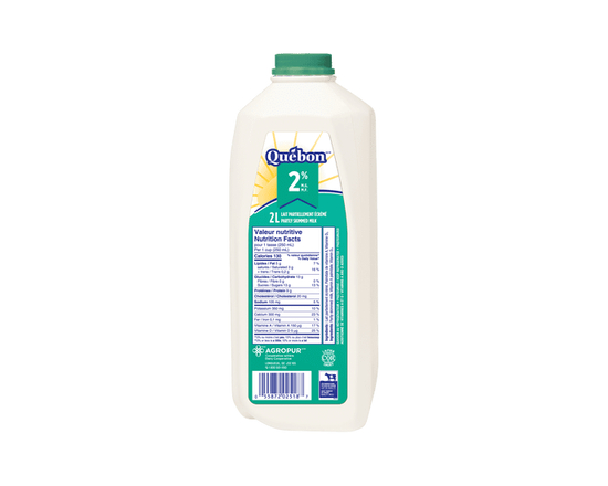 Lait partiellement écrémé 2 % Québon - 2 L