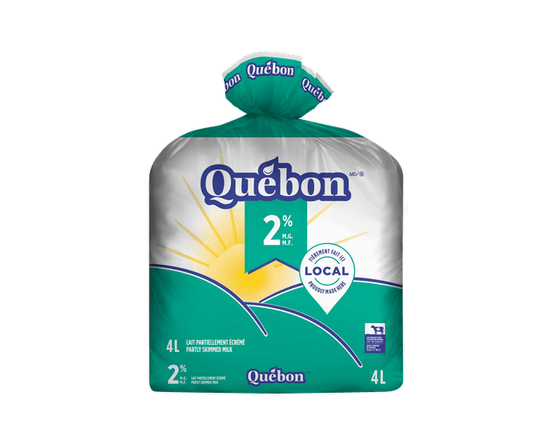 Québon 2 % Lait Partiellement Écrémé 4L - 4 L
