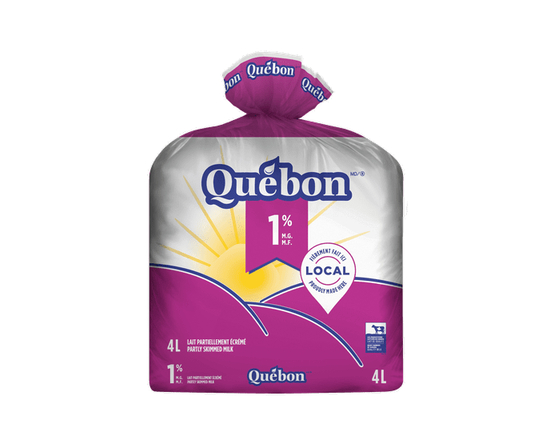 Québon Lait Partiellement Écrémé 1 % - 4 L