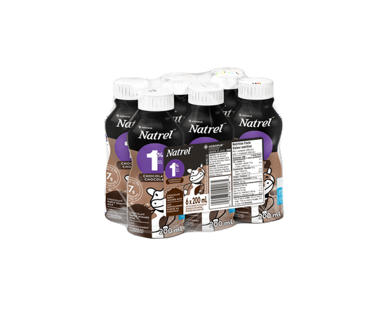 Natrel 1% Partly Skimmed Chocolate Milk 6x200ml - 200 mL