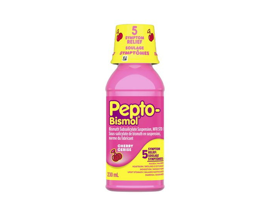 Pepto Bismol Liquid for Nausea, Heartburn, Indigestion, Upset Stomach, and Diarrhea Relief, Cherry Flavor