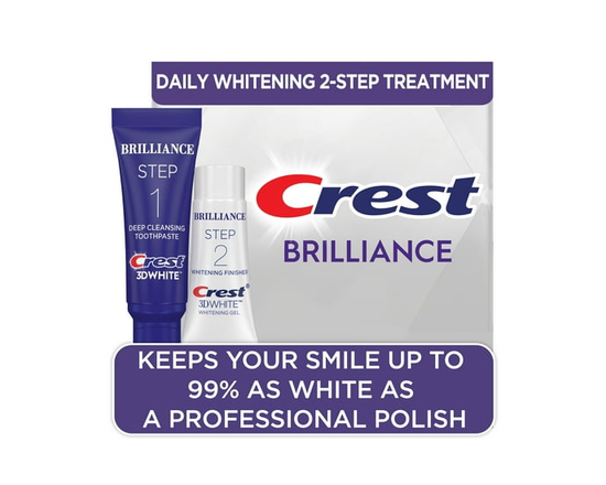 Crest 3D White Brillance + Dentifrice Blanchissant en Deux Étapes - 85 ml; 63 ml