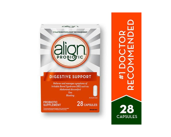 Align, Daily Probiotic Capsules, Digestive Support Probiotics, 28 Count, Helps Relieve IBS Symptoms Such as Bloating and Gas