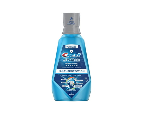 Crest Pro-Santé Avancé, Rince-Bouche Nettoyage Ultra en Profondeur, Menthe Fraîche 1 Litre