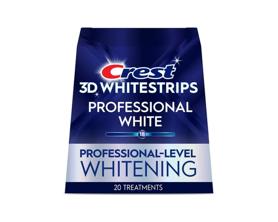 Crest 3D Whitestrips Professional White At-home Teeth Whitening Kit, 20 Treatments, 18 Levels Whiter