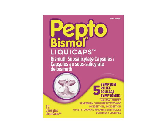 Pepto Bismol LiquiCaps, Rapid Relief from Nausea, Heartburn, Indigestion, Upset Stomach, Diarrhea