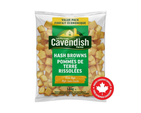 Cavendish Farms Value Pack Diner Style Hash Browns Made In Canada Proud Canadian Company - 1.5KG