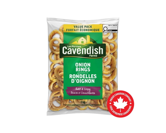 Cavendish Farms Rondelles d'Oignon Douces et Croustillantes Style Restaurant / Fait au Canada / Fière Entreprise Canadienne - 1 kg