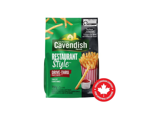 Cavendish Farms Restaurant Style Drive Thru Fries Made in Canada Proud Canadian Company - 750 g